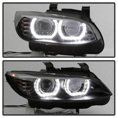 Black D1S Projector Headlights for BMW E92