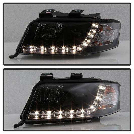 Black Projector Headlights Halogen Model for  Audi A6 2004