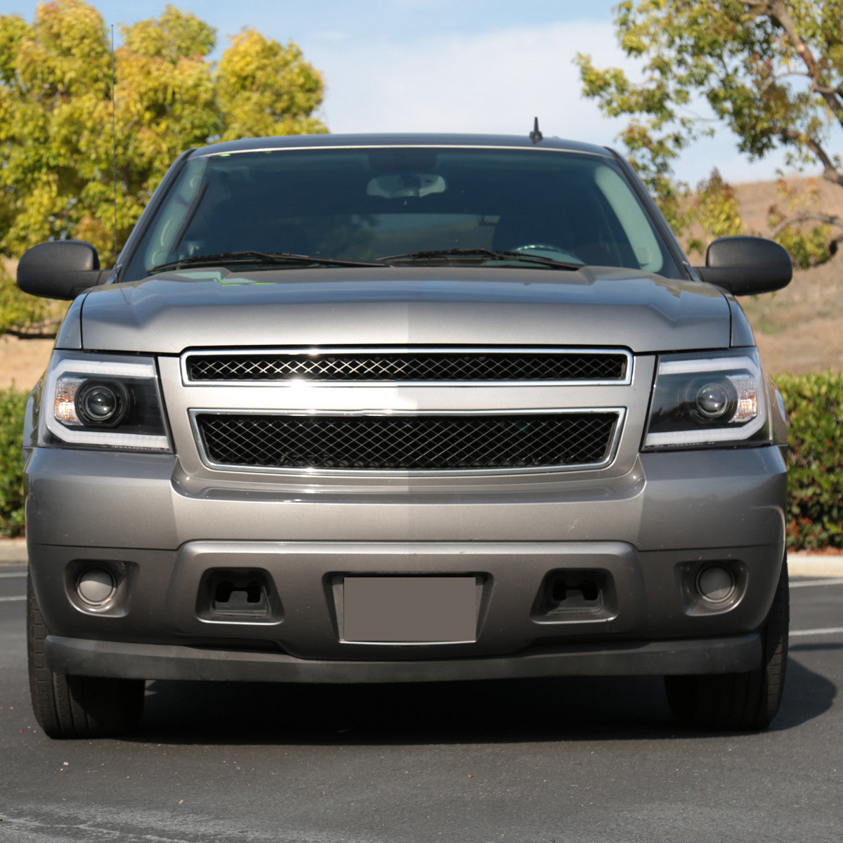 2007-13 Chevy Avalanche Projector Headlights Black Clear