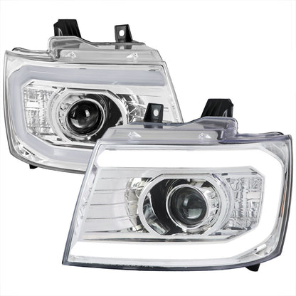 Spec-D 07-13 Chevy Avalanche Tahoe Projector Headlights Chrome