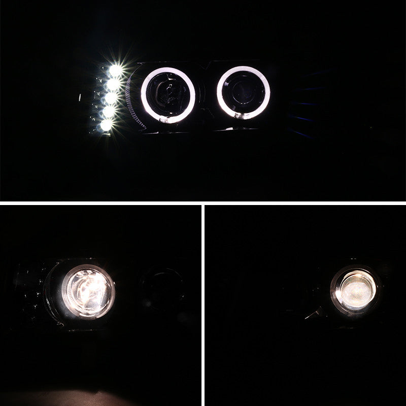 2004-2012 Chevy Colorado Halo Projector Spec-D Headlights Black Smoked