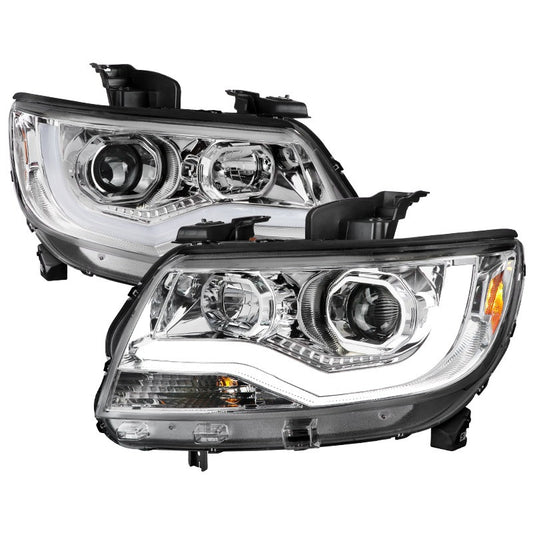 Spec-D 15-20 Chevy Colorado LED Bar Projector Headlights Chrome