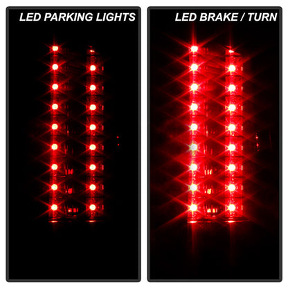 Spyder 07-13 Silverado 1500 2500HD 3500HD installed LED tail lights red smoke