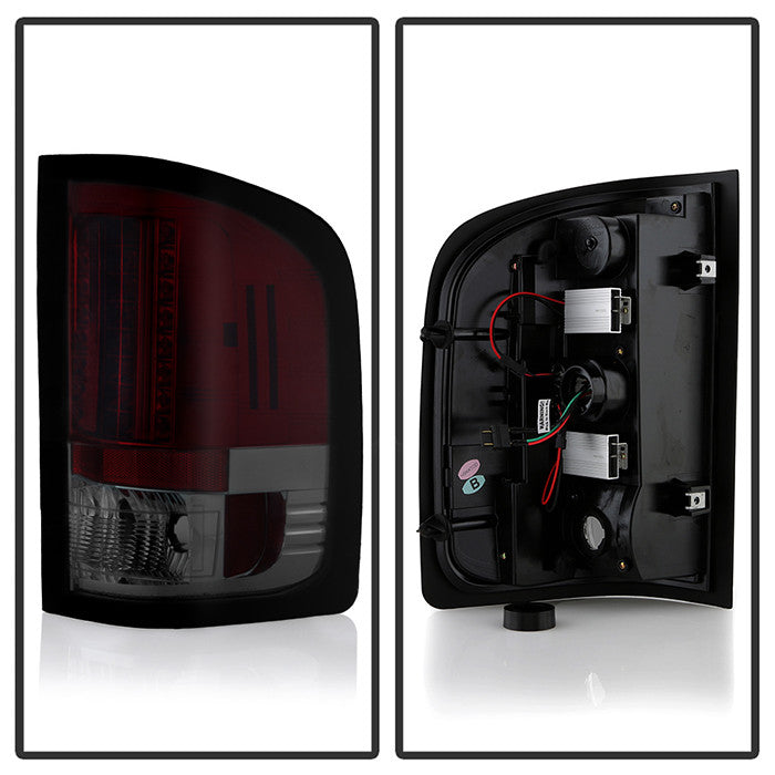 Spyder GMC 07-14 Sierra 3500HD Dually LED taillights red smoke