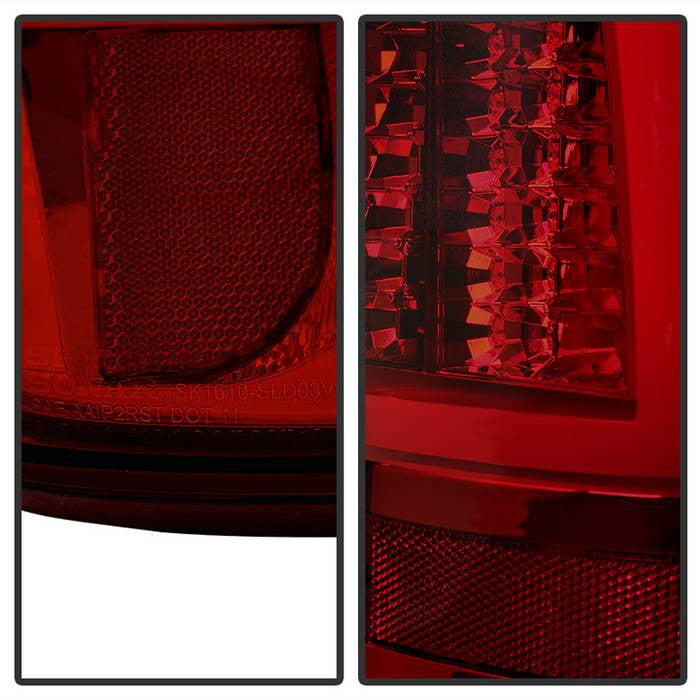 Spyder 03-06 Silverado 1500/2500 or 07 Classic Version 2 LED tail lights red smoke