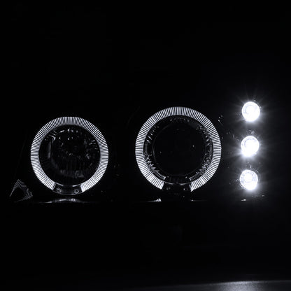 Spe-D 2003-2007 Chevy Silverado Projector Spec-D Headlights Black Smoked