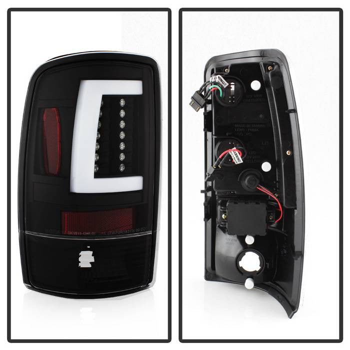 Spyder GMC 01-06 Yukon/Denali XL V2 LED bar taillights black