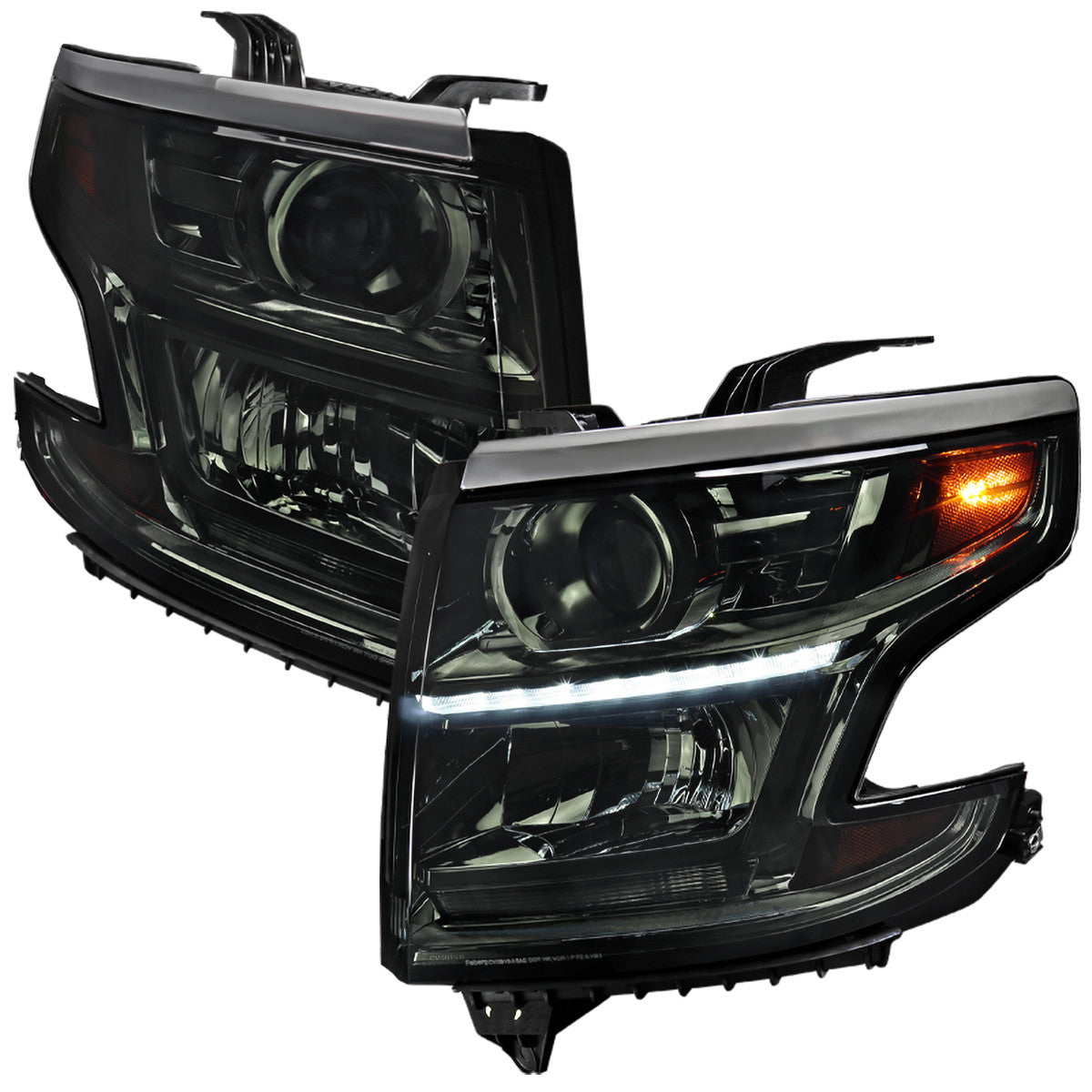 Spec-D 15-20 Chevy Tahoe Projector Headlights LED Signals Smoked