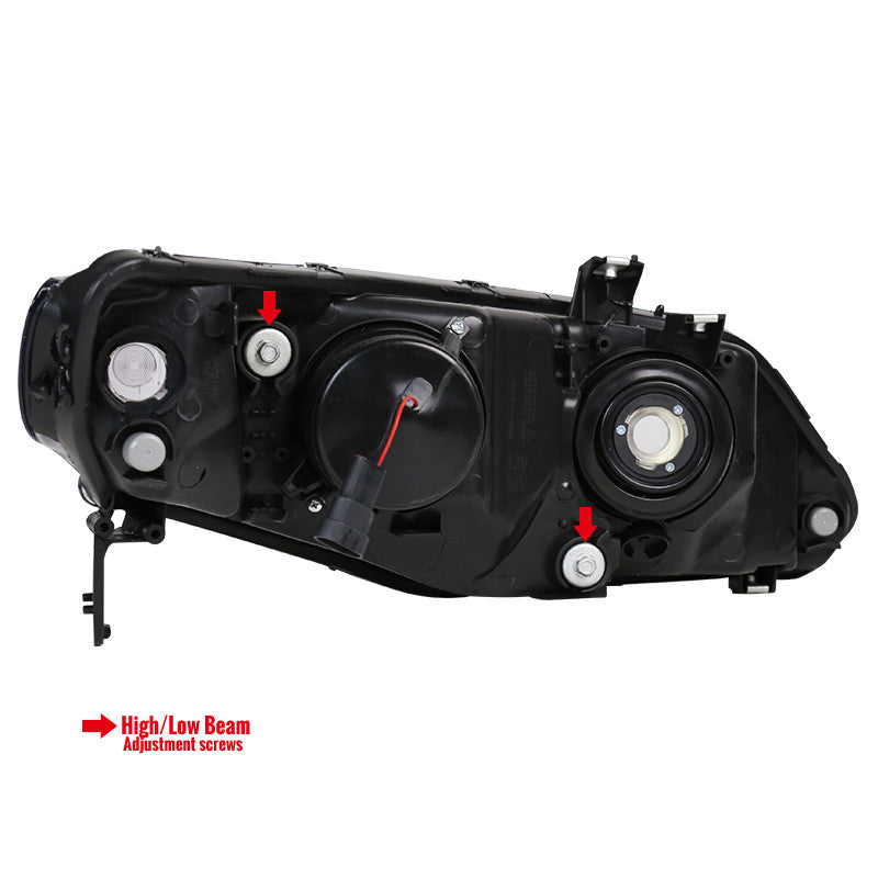 2006-11 Civic Retro Projector Headlights Black 4Dr