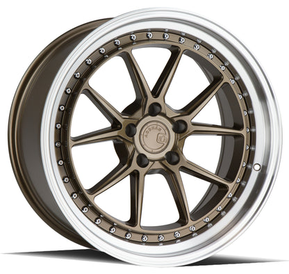 Aodhan DS08 19x9.5 wheel 5x120 Bronze / Machined Lip Semi Forged Rim