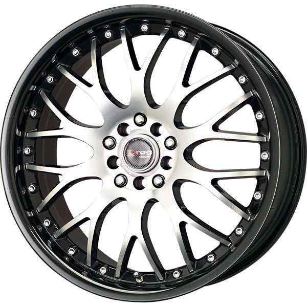 Drag Wheels Dr-19 18X7.5 5X100 5X114.3 Black Lip Mach Face Rims