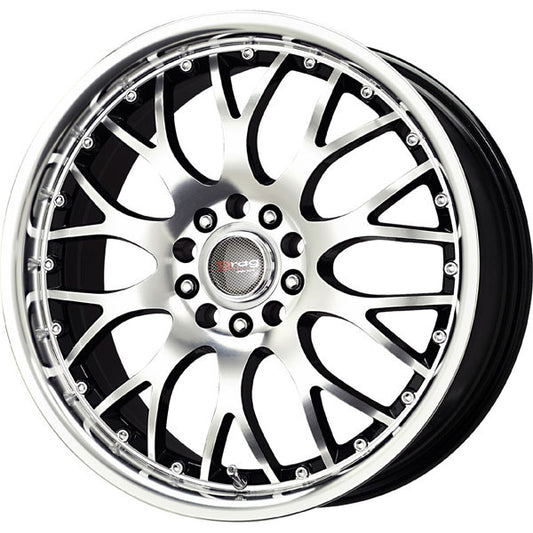 Drag Wheels Dr-19 18X7.5 5X100 5X114.3 Black Mach Face Rims