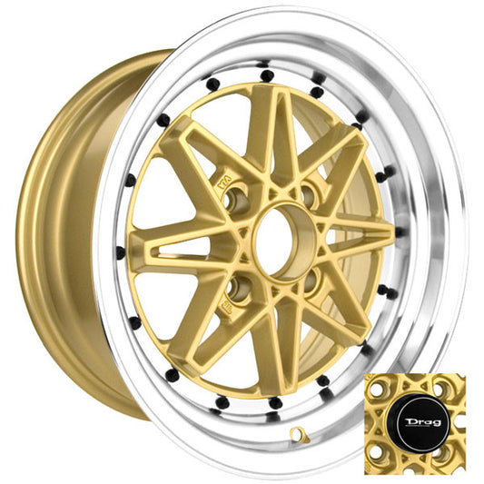 Drag Wheels Dr-20 15X7 4X100 Et10 Gold Rims