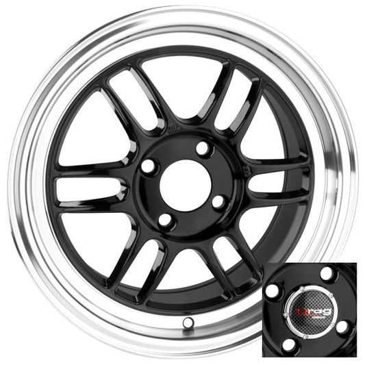 Drag Wheels Dr-21 18X7.5 4X100 4X114.3 Gloss Black Rims