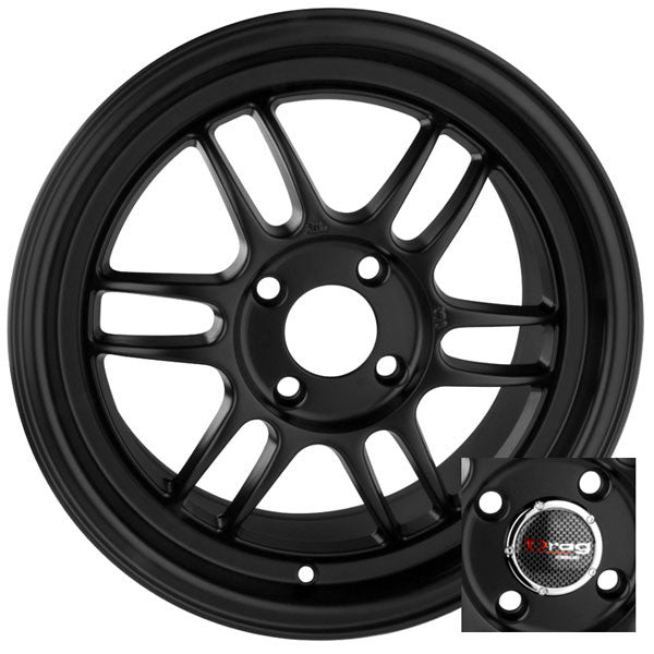 Drag Wheels Dr-21 15X7 4X100 Flat Black Full Rims