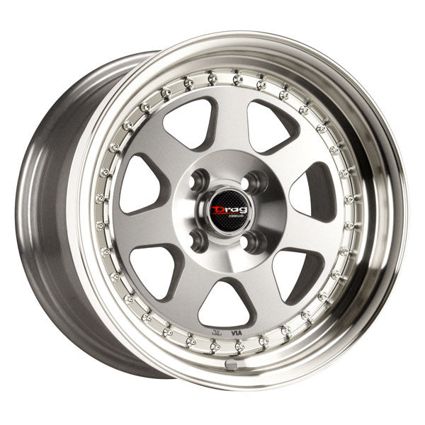 Drag Wheels Dr-27 15X7 4X100 Et10 Full Mach Face Rims