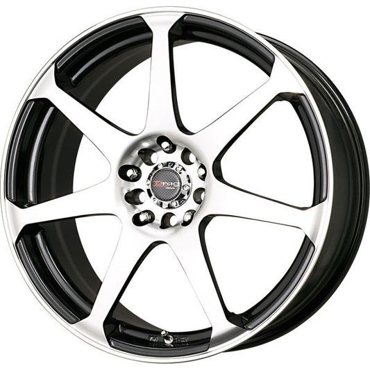 Drag Wheels Dr-33 17X7.5 5X100 5X114.3 Black Mach Face Rims