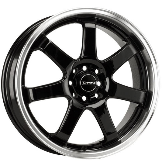 Drag Wheels Dr-35 17X7.5 4X100 4X114.3 Gloss Black Rims