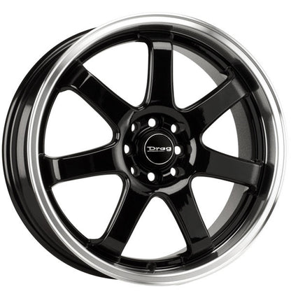 Drag Wheels Dr-35 17X7.5 5X100 5X114.3 Gloss Black Rims