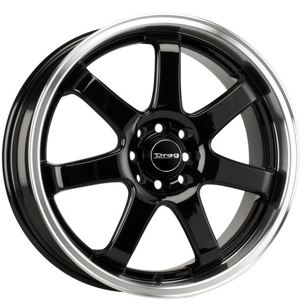 Drag Wheels Dr-35 18X7.5 5X100 5X114.3 Gloss Black Rims