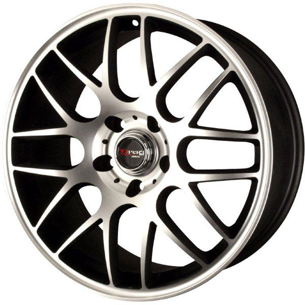 Drag Wheels Dr-37 18X8 5X120 Et40 Black Mach. Face Mesh Rims