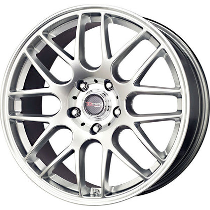 Drag Wheels Dr-37 19X8.5 5X120 Et20 Sbc Hyper Silver Mesh Rims