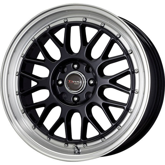 Drag Wheels Dr-44 15X7 4X100 4X114.3 Gloss Black Rims