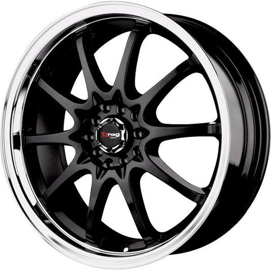 Drag Wheels Dr-9 17X7 5X100 5X114.3 Et40 Gloss Black Rims