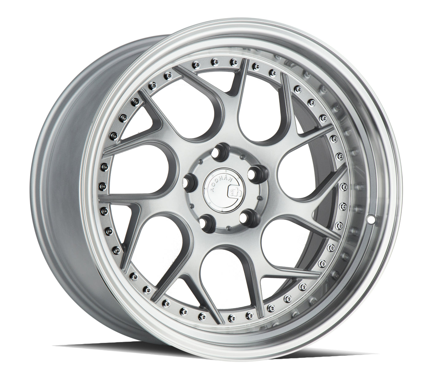 Aodhan DS01 18x10.5 wheel 5x114.3 Silver Machined Lip Twisted Spoke Rim