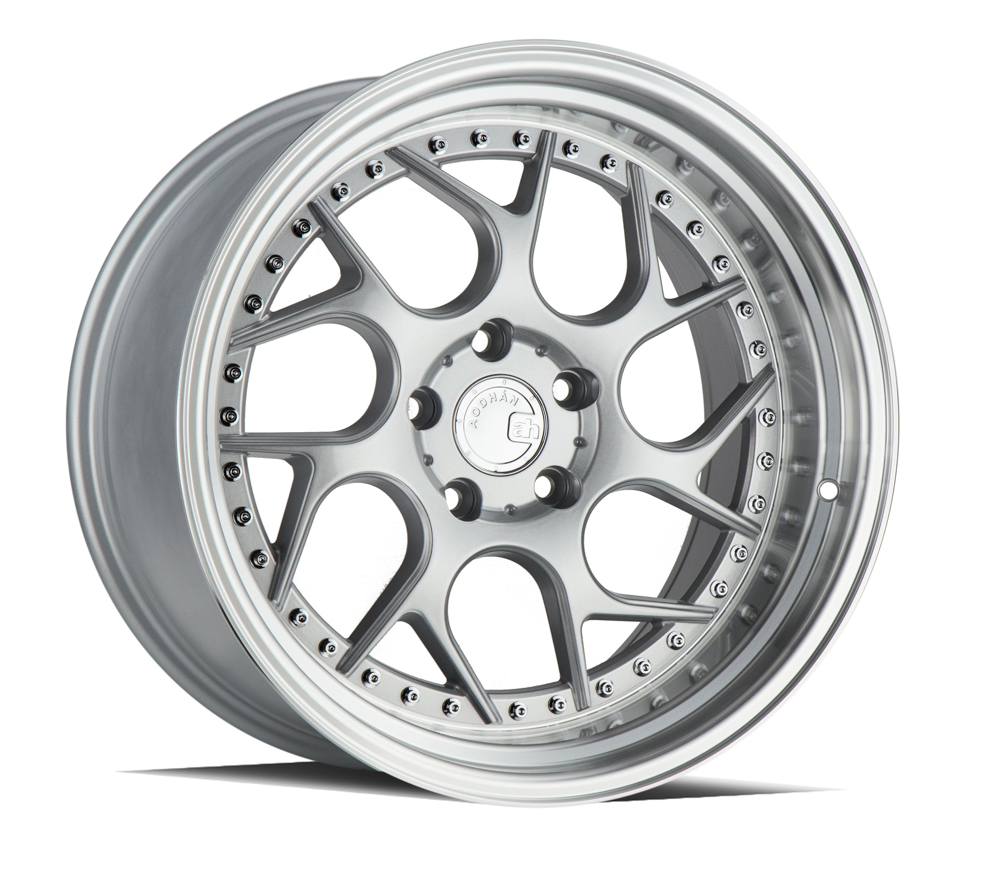 Aodhan DS01 18x10.5 wheel 5x114.3 Silver Machined Lip Twisted Spoke Rim