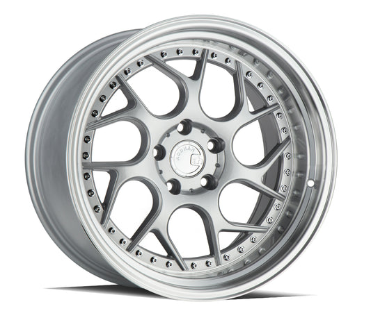 Aodhan DS01 18x10.5 wheel 5x114.3 Silver Machined Lip Twisted Spoke Rim