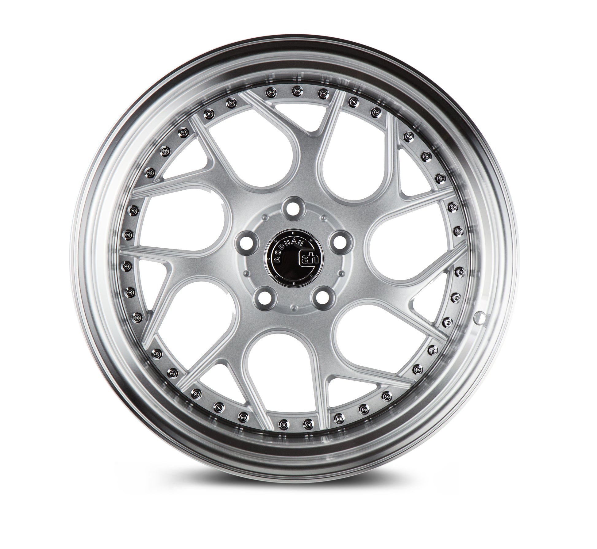 Aodhan DS01 18x10.5 twisted spok silver 5x114.3 wheel ET15 stance