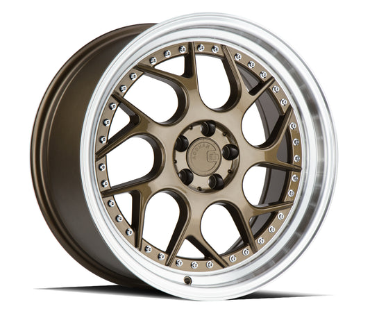 Aodhan DS01 18x8.5 wheel 5x114.3 Bronze Machined Lip Twisted Spoke Rim