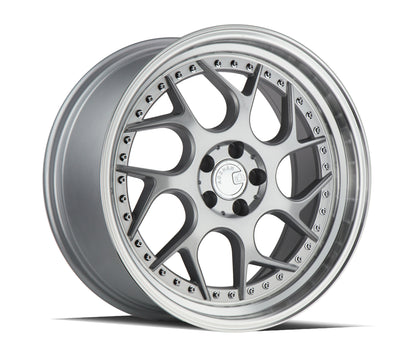 Aodhan DS01 18x8.5 wheel 5x100 Silver Machined Lip Twisted Spoke Rim