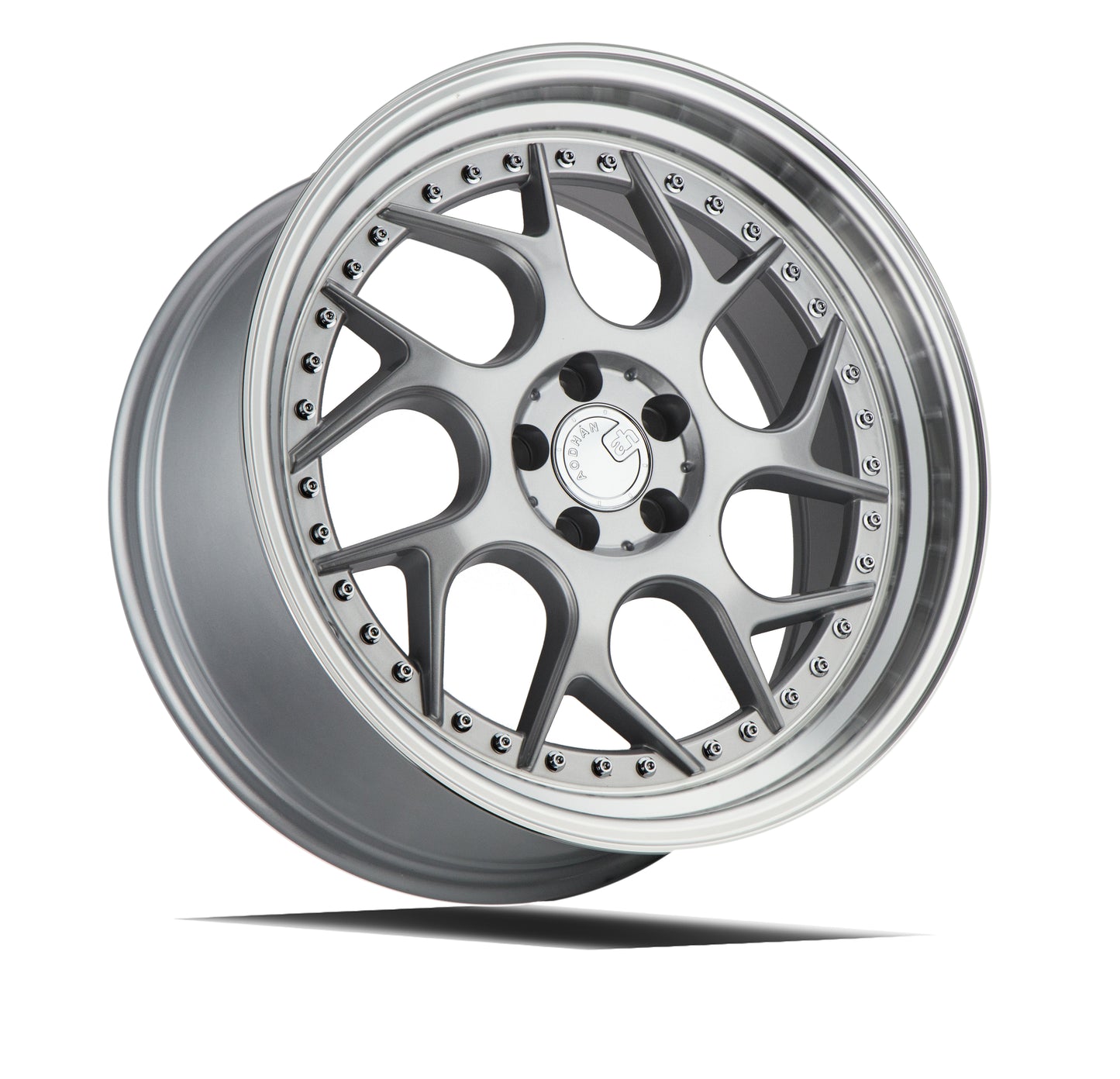 Aodhan DS01 18x8.5 rim twisted spok silver 5x100 wheel ET35 Hellaflushed