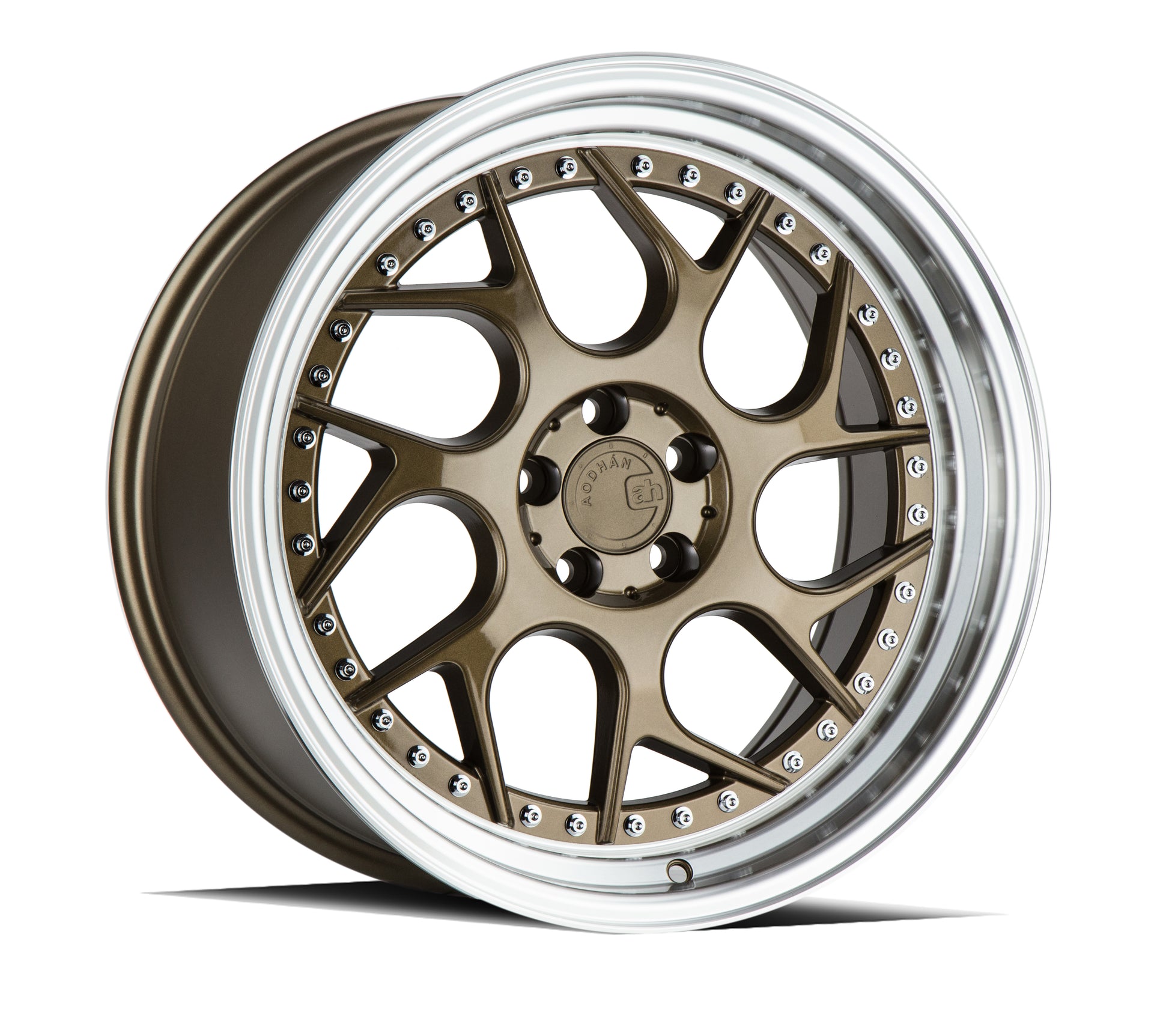 Aodhan DS01 18x9.5 wheel 5x114.3 Bronze Machined Lip Twisted Spoke Rim