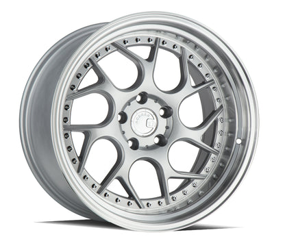 Aodhan DS01 18x9.5 wheel 5x114.3 Silver Machined Lip Twisted Spoke Rim