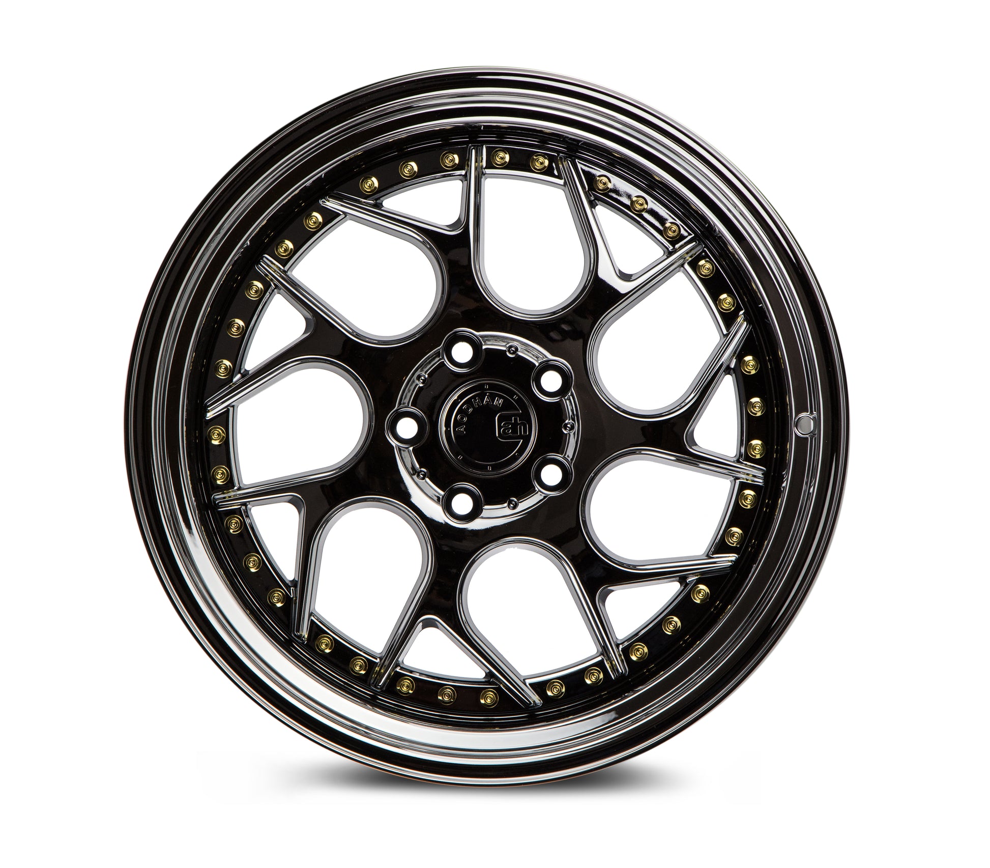 Aodhan DS01 19x10.5 twisted spok black 5x114.3 wheel ET22 stance