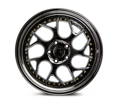 Aodhan DS01 19x10.5 twisted spok black 5x114.3 wheel ET22 stance