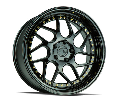 Aodhan DS01 19x9.5 wheel 5x114.3 Gloss Black Twisted Spoke Rim