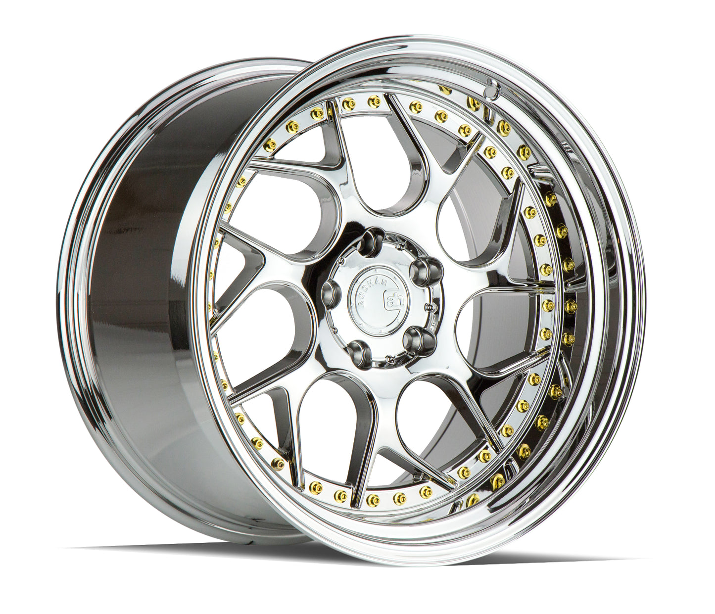 Aodhan DS01 19x9.5 wheel 5x114.3 Vacuum Chrome Twisted Spoke Rim