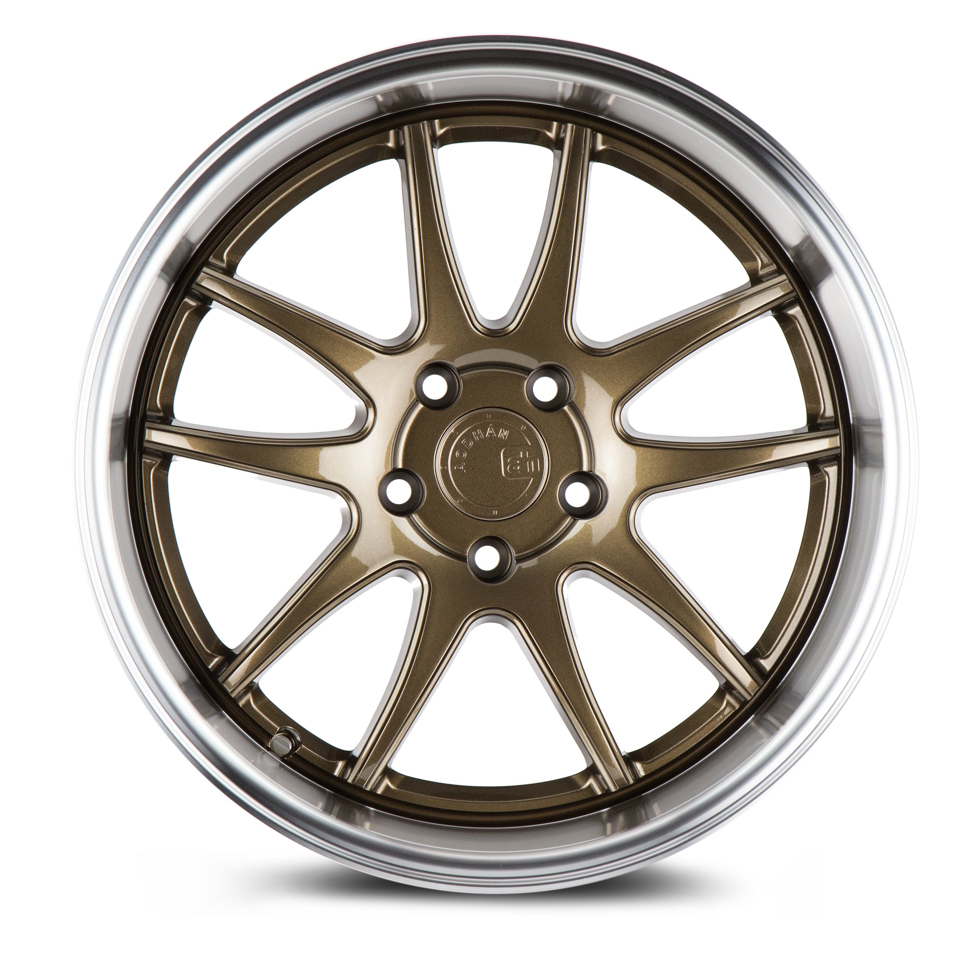 Aodhan DS02 18x10.5 Concave gold 5x114.3 wheel ET15 stance