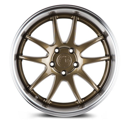 Aodhan DS02 18x10.5 Concave gold 5x114.3 wheel ET15 stance