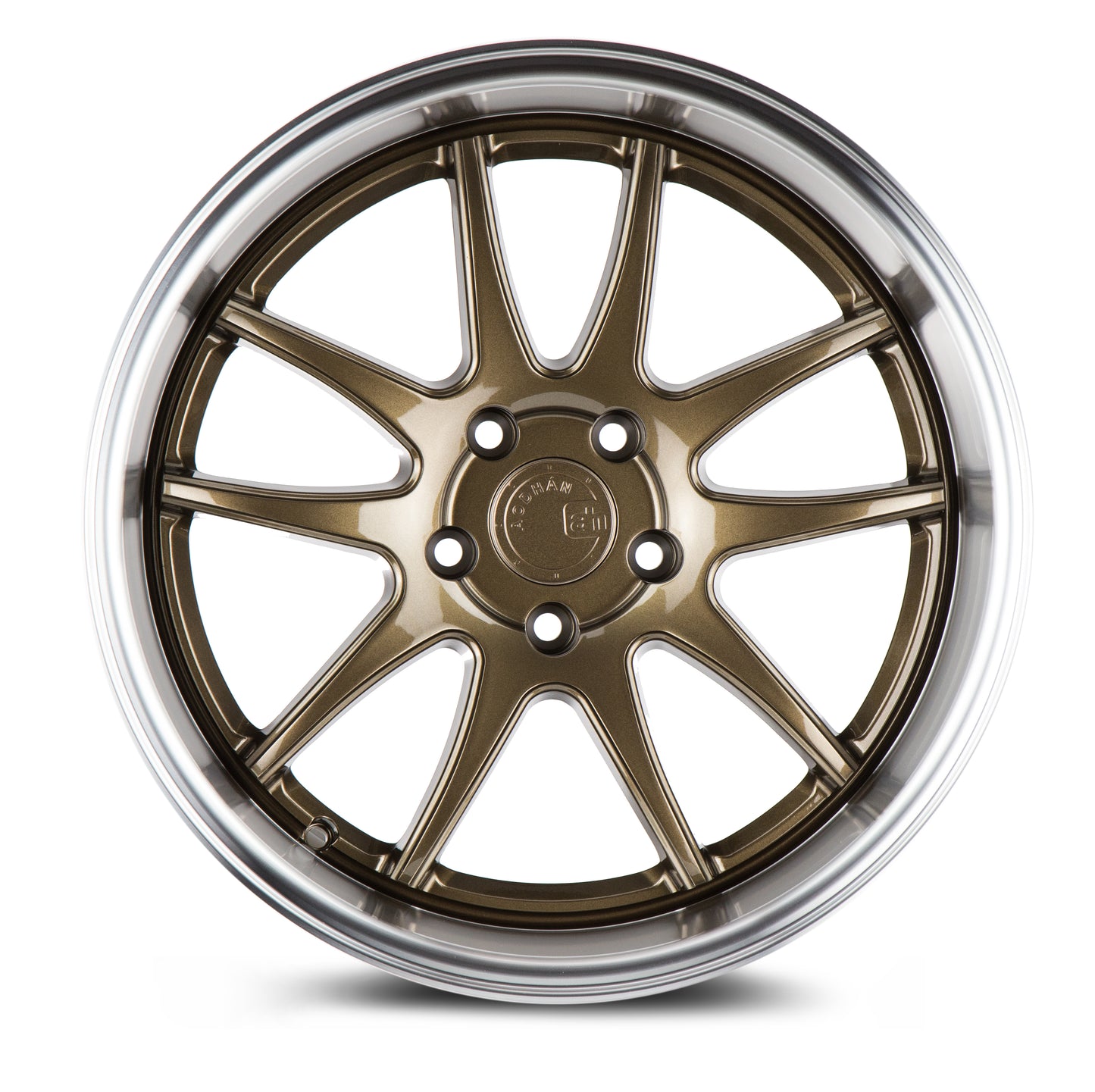 Aodhan DS02 18x10.5 Concave gold 5x114.3 wheel ET22 stance