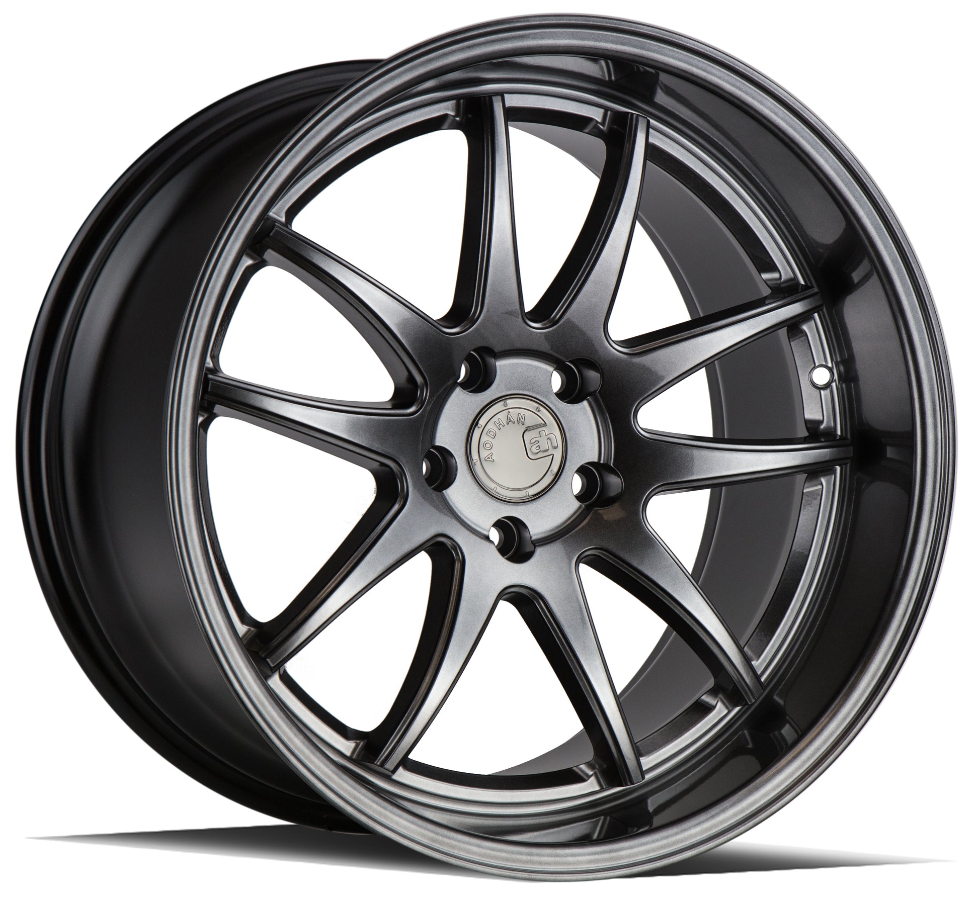 Aodhan DS02 18x10.5 wheel 5x114.3 Hyper Black 5-Spoke Concave Rim