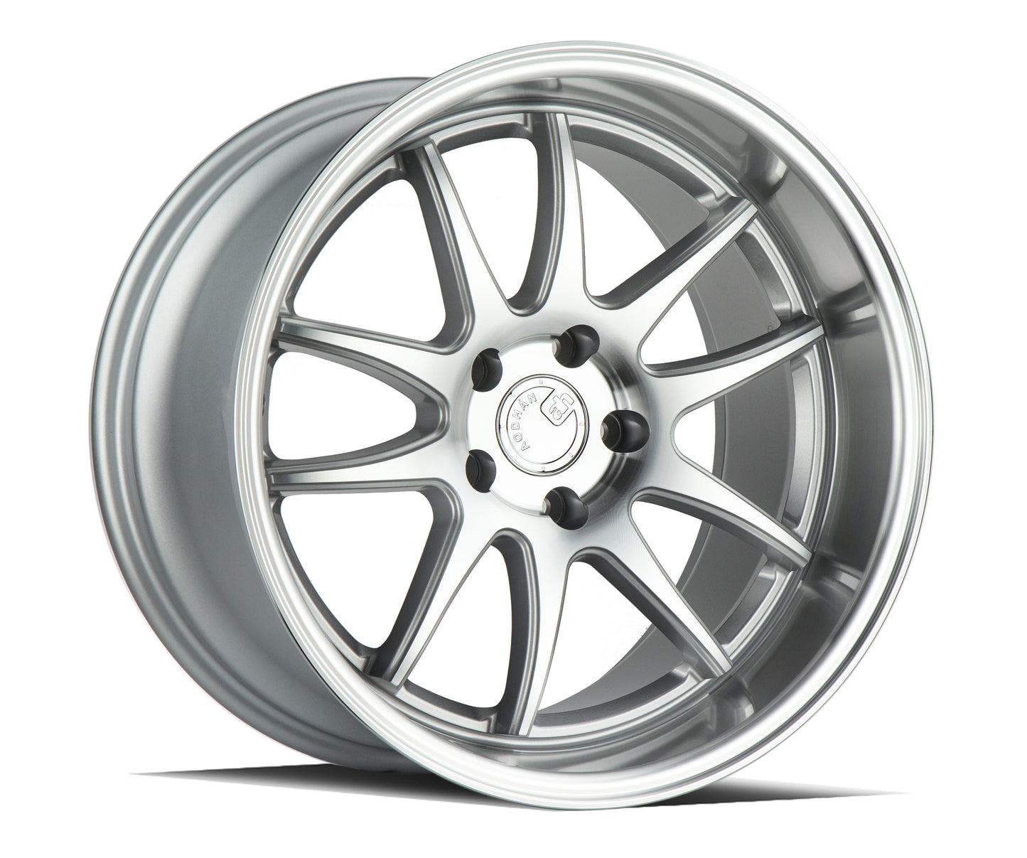 Aodhan DS02 18x10.5 wheel 5x114.3 Silver 5-Spoke Machined Lip Rim