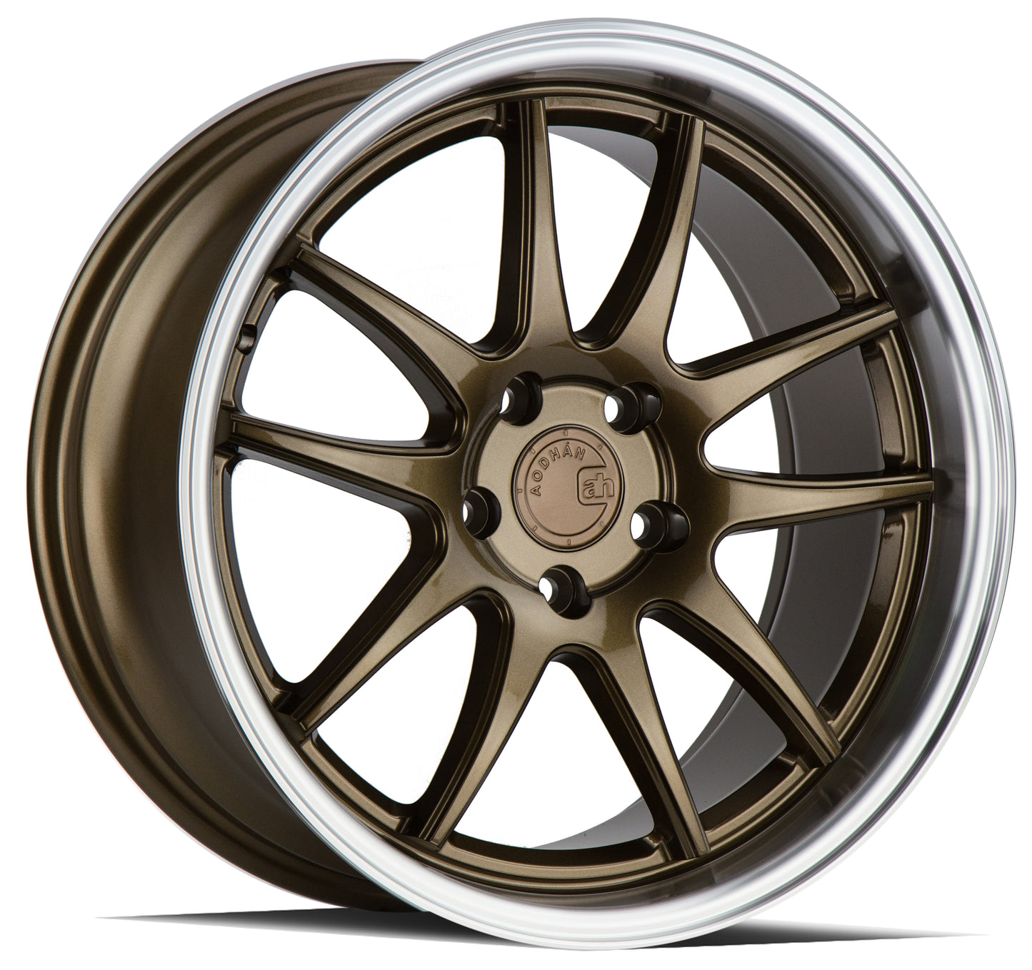 Aodhan DS02 18x8.5 wheel 5x114.3 Bronze 5-Spoke Machined Lip Rim