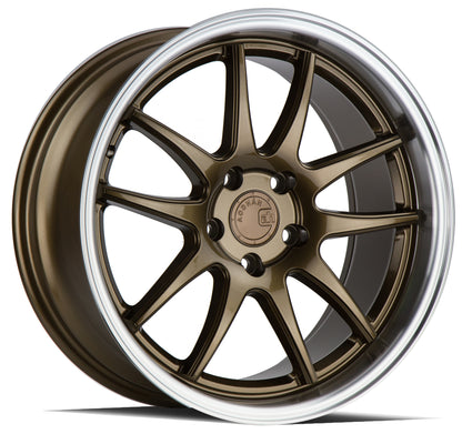 Aodhan DS02 18x8.5 wheel 5x114.3 Bronze 5-Spoke Machined Lip Rim