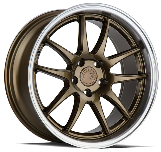 Aodhan DS02 18x8.5 wheel 5x114.3 Bronze 5-Spoke Machined Lip Rim