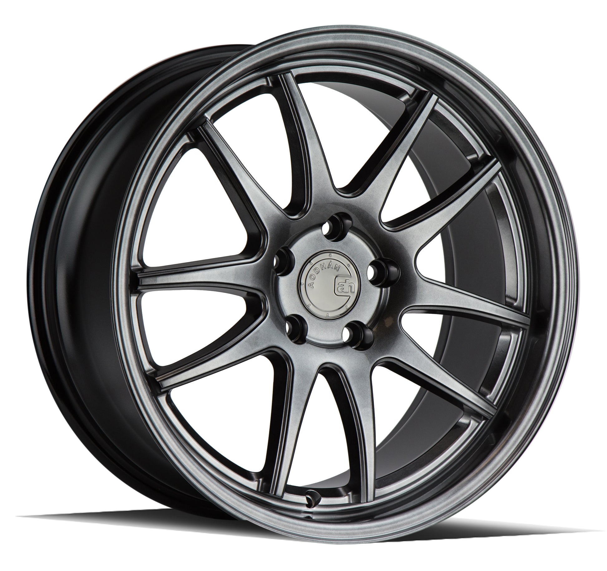Aodhan DS02 18x8.5 wheel 5x100 Hyper Black 5-Spoke Concave Rim